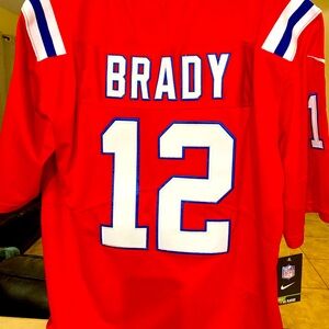 Men's New England Patriots Tom Brady Nike Red Retired Game Jersey